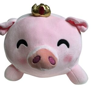 YOUTOOZ Technoblade Pink Pig Pillow Plush Gold Crown Collectible NEW